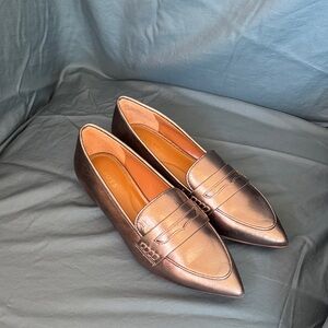 Talbots Shiny Copper Loafers